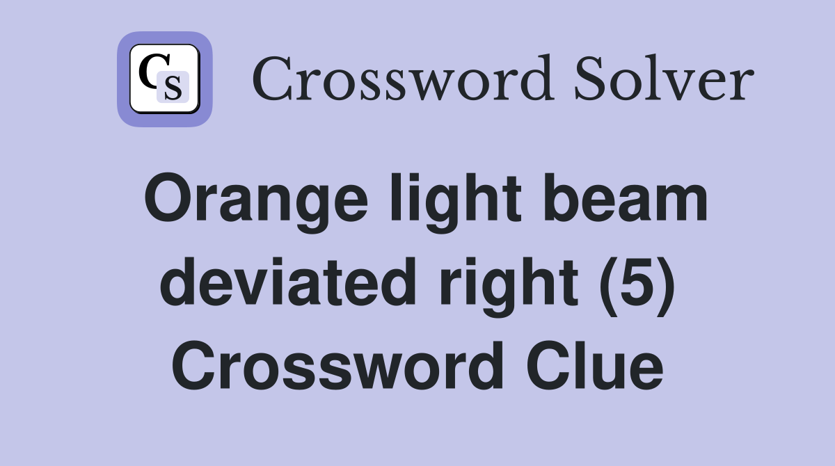 a beam of light crossword clue